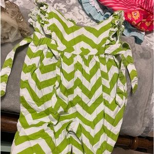 Smocked green jumper 9 month girl